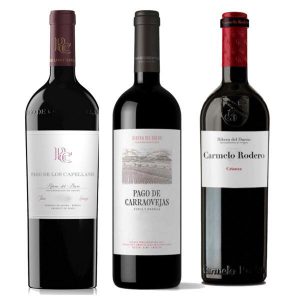 Pack  Tres Vinos: Carraovejas  más Pago de Capellanes más Carmelo Rodero  vallavinos
